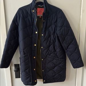 J.Crew signature puffer recycled primaloft insulation Navy Quilted Jacket